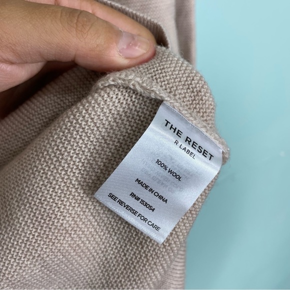 The Reset R Label Kimono Cardigan Natural Sz L Wool - Picture 4 of 6